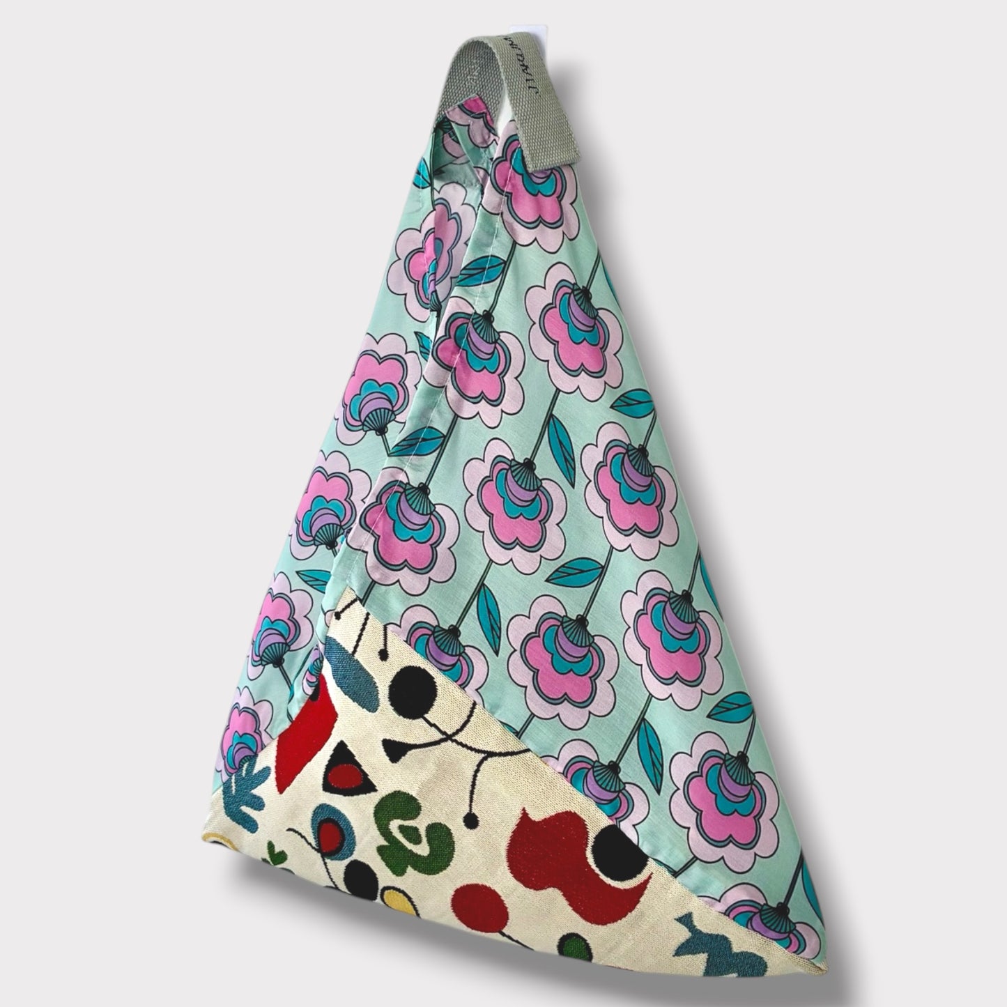 Handmade bento bag | Desert flowers & Miró