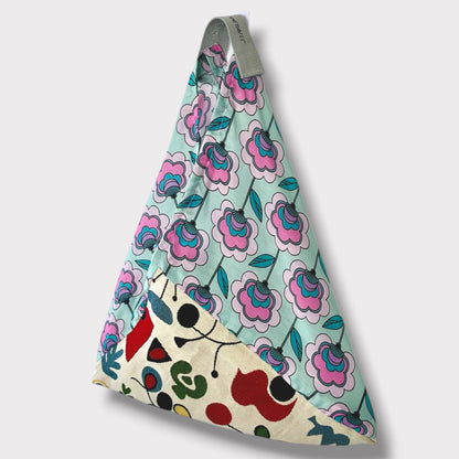Handmade bento bag | Desert flowers & Miró