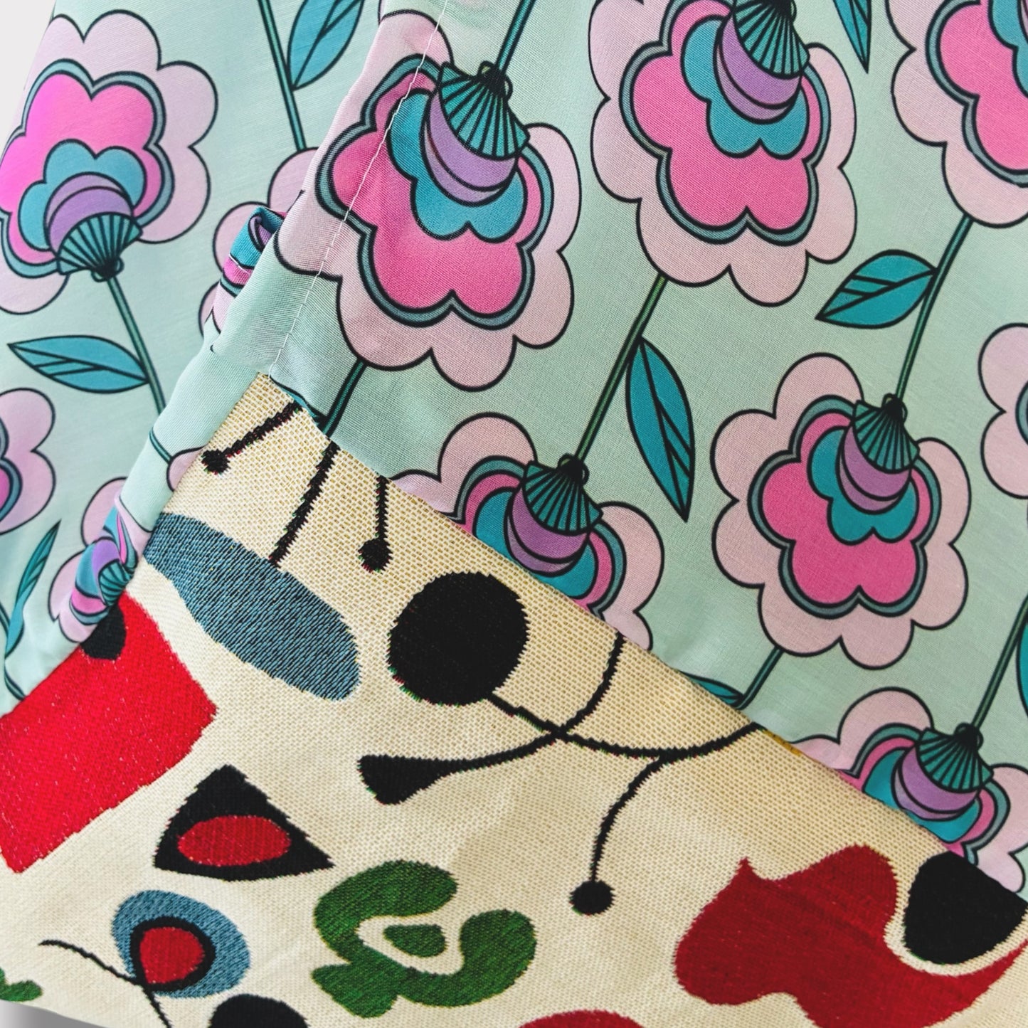 Handmade bento bag | Desert flowers & Miró