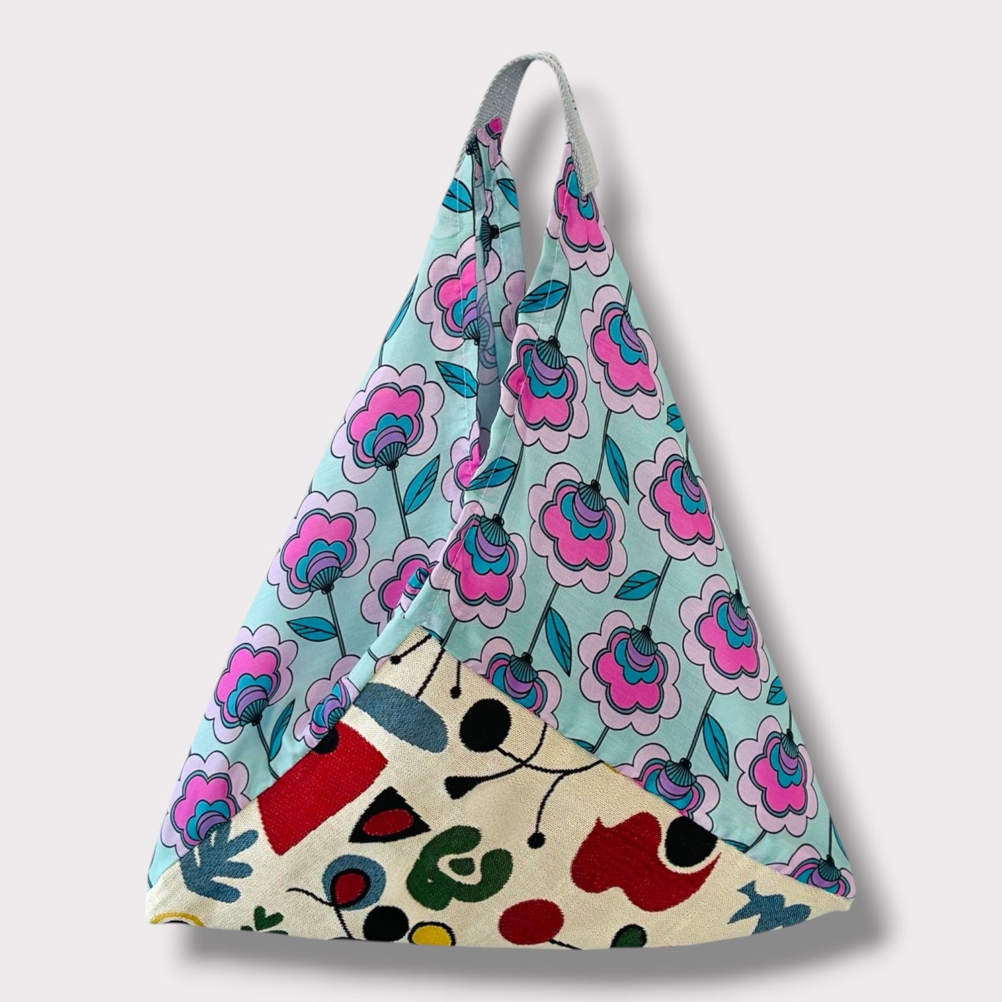 Handmade bento bag | Desert flowers & Miró