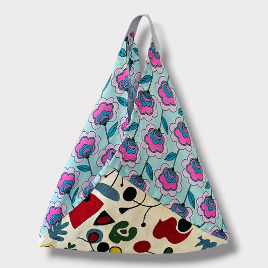 Handmade bento bag | Desert flowers & Miró