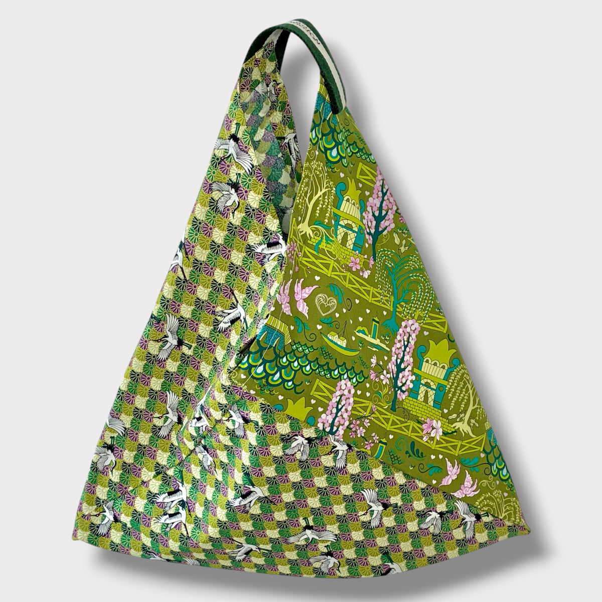 Handmade bento bag | Green Japan landscapes