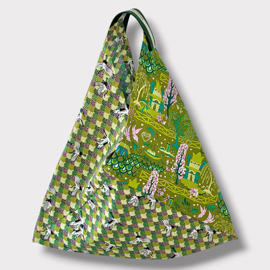 Handmade bento bag | Green Japan landscapes