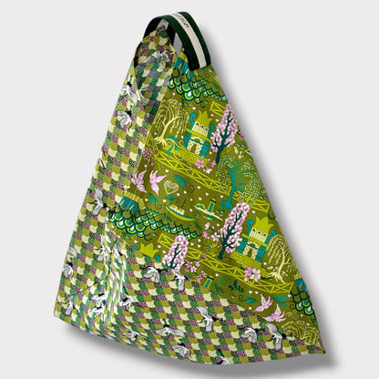 Handmade bento bag | Green Japan landscapes