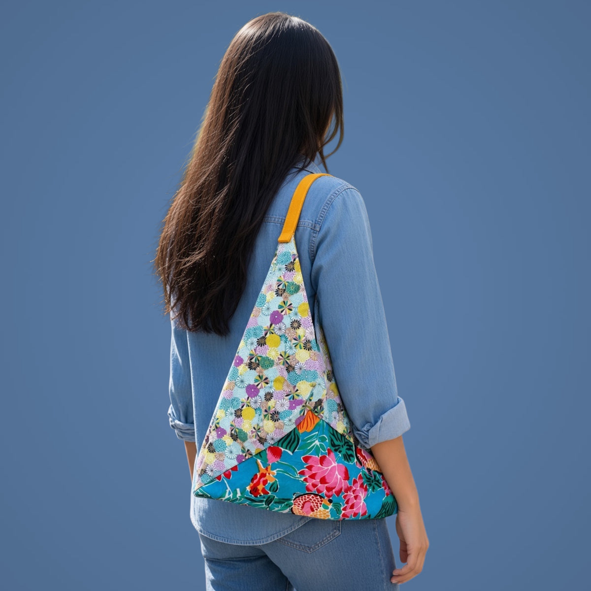 Handmade bento bag | Spring garden full of flowers in Tokyo