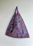 Tote shoulder bag , origami Japanese fabric bag , tote shopping eco bag | A Japanese garden