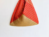 Triangle colorful tote bag , jute eco friendly bento bag , Japanese inspired bag | Phnom Pehn