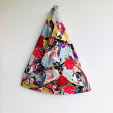 Origami bento bag , Japanese inspired tote bag , shoulder triangle bag | Geishas & Roses