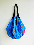 Origami reversible bag , colorful Japanese inspired sac bag , eco friendly shopping bag | Amazing woman