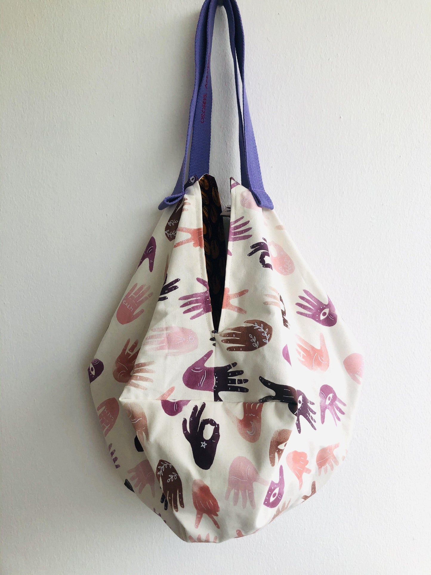 Origami sac bag , handmade reversible shoulder bag , cool print bag | echame una mano prima - Jiakuma