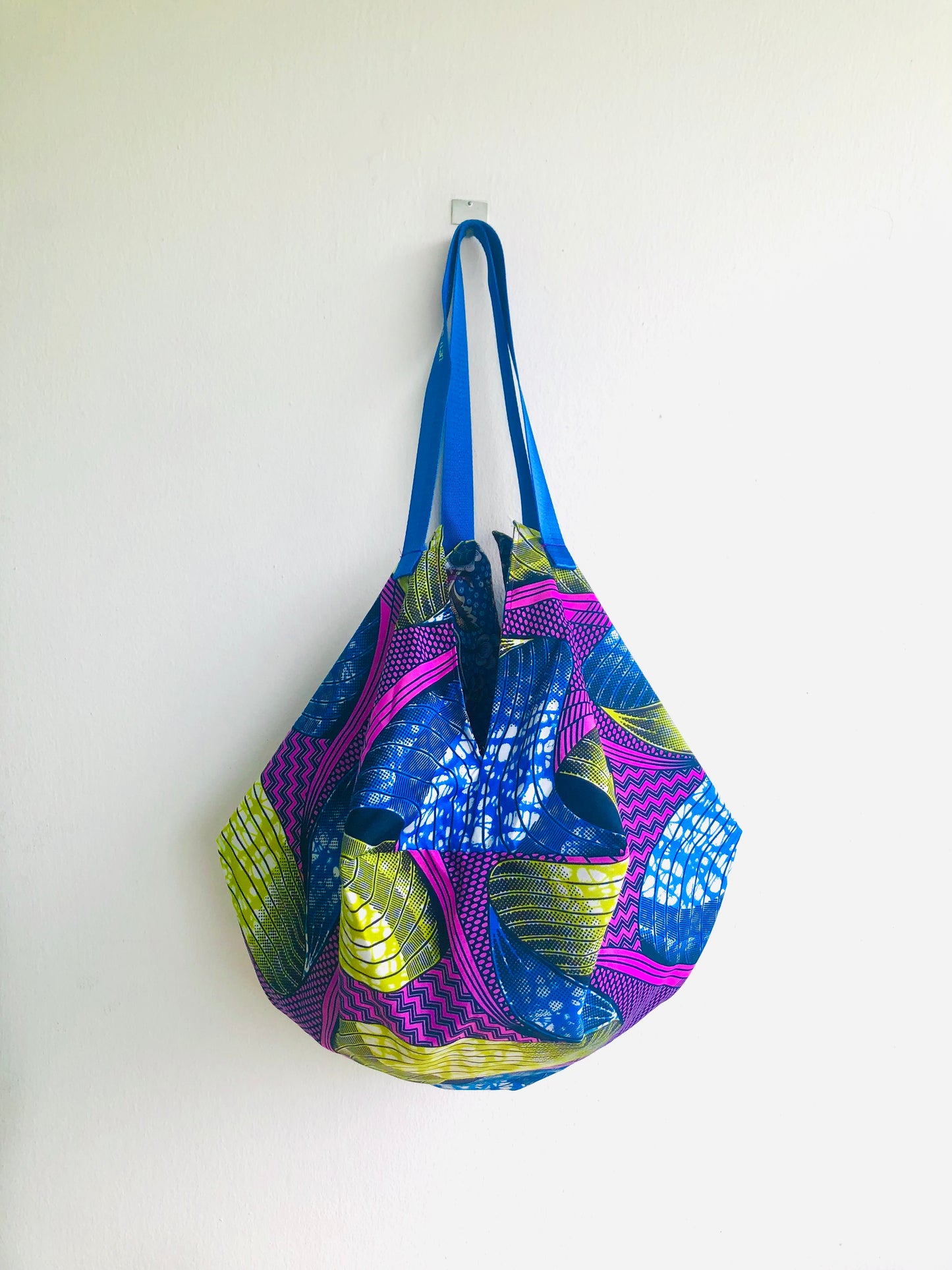 Cool African fabric origami sac bag, eco friendly colorful handmade shoulder bag | Infinite Africa