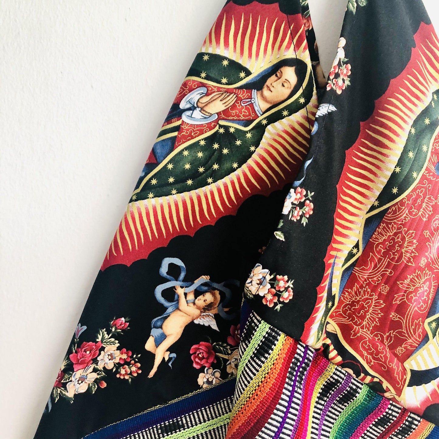 Shoulder origami bag , Mexican inspired colorful tote bag | la llamada - Jiakuma