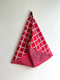 Tote bento bag , origami Japanese inspired bag , eco friendly shoulder bag | Colorful geometries