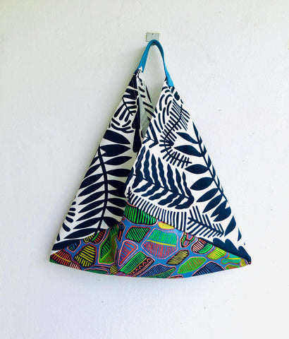 Origami colorful bag , shoulder bento bag , tote eco friendly bag | Tropical mornings - Jiakuma