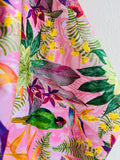 Sac fabric bag , origami shoulder reversible bag , Japanese inspired colorful bag | Papaya garden palette