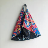 Origami bento bag , shoulder triangle tote bag | Lucky dragon swimming at midnight in a river in Japan - Jiakuma
