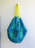 Origami sac bag , shoulder reversible fabric bag , Japanese inspired colorful bag | The sea universe - Jiakuma