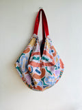 Origami sac bag , reversible shoulder eco friendly bag , Japanese inspired sac bag | The sea of Koh Samui before the storm