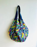 Origami sac bag , colorful fabric Japanes inspired bag , reversible eco friendly bag | Zero22 colorful pride