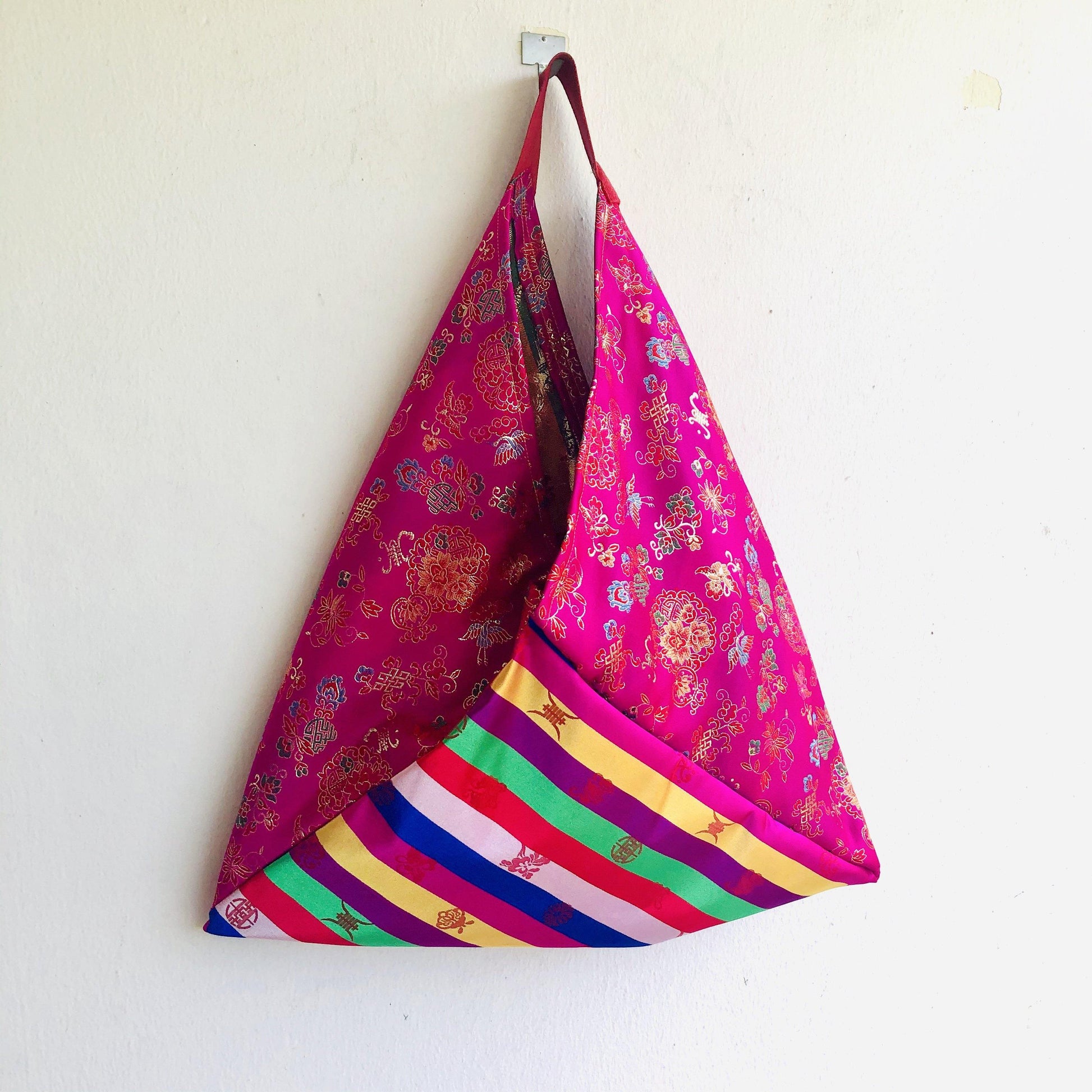 Origami bento bag , Korean fabric colorful bag , beautiful and unique tote bag | Seoul vibes - Jiakuma