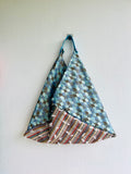 Origami bento bag , shoulder tote bag , Japanese inspired eco bag | Dreaming of the next beach holiday