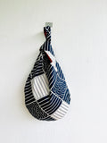 Origami reversible knot bag , Japanese inspired small wrist bag , cute origami bag | Tea time in Shangai