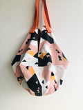 Shoulder sac bag , reversible origami fabric  bag , eco friendly origami bag | Saw colorful tigers in the Himalayan mountains - Jiakuma