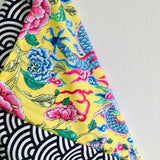 Shoulder bento bag , origami tote triangle fabric handmade bag | Lucky dragon sailing over the waves - Jiakuma