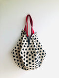 Sac origami shoulder bag , reversible fabric large tote bag | I want to be a rock star