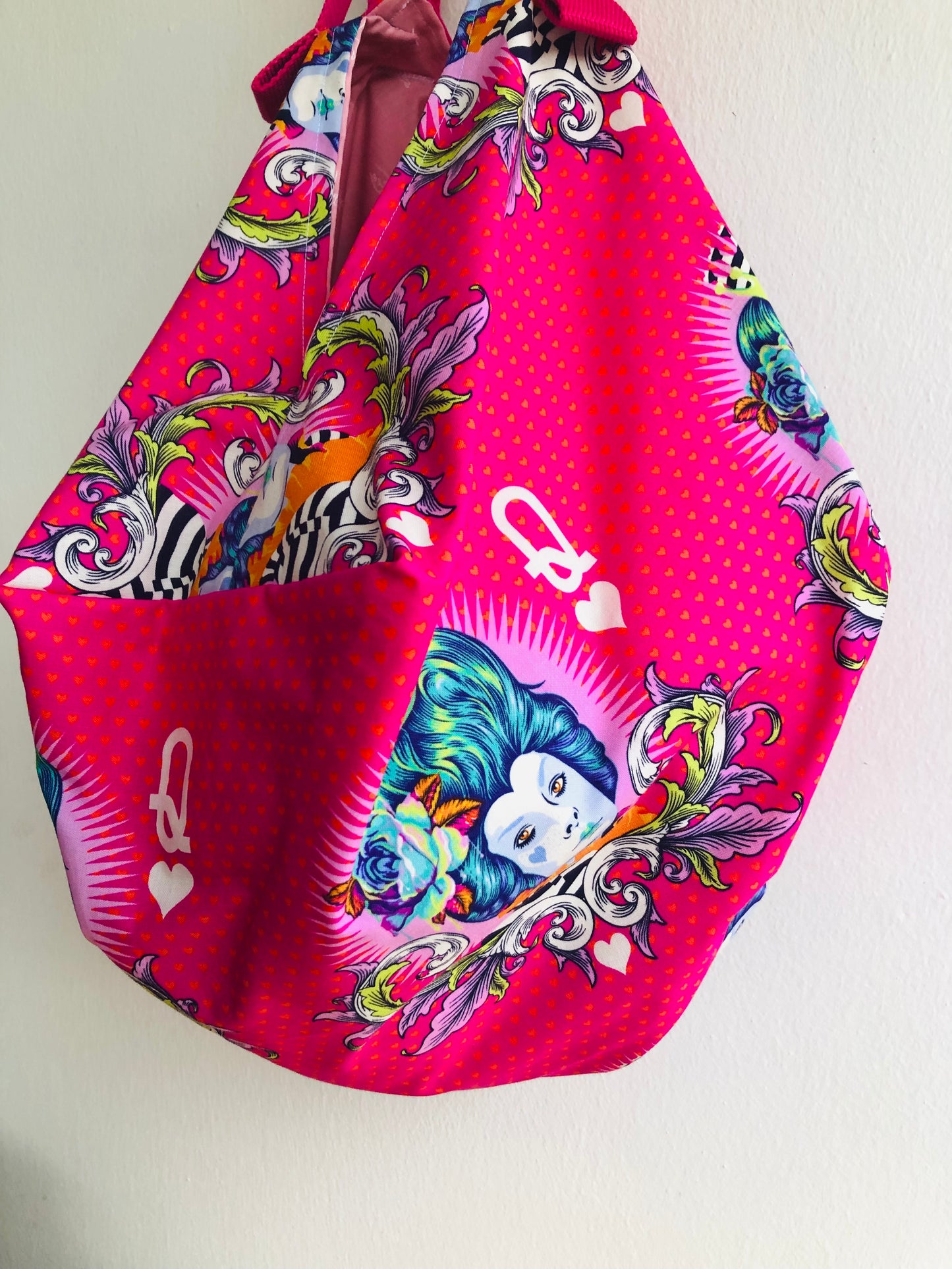 Origami sac bag , sac reversible fabric bag , Japanese inspired bag | The queen of hearts getting ready for tea time