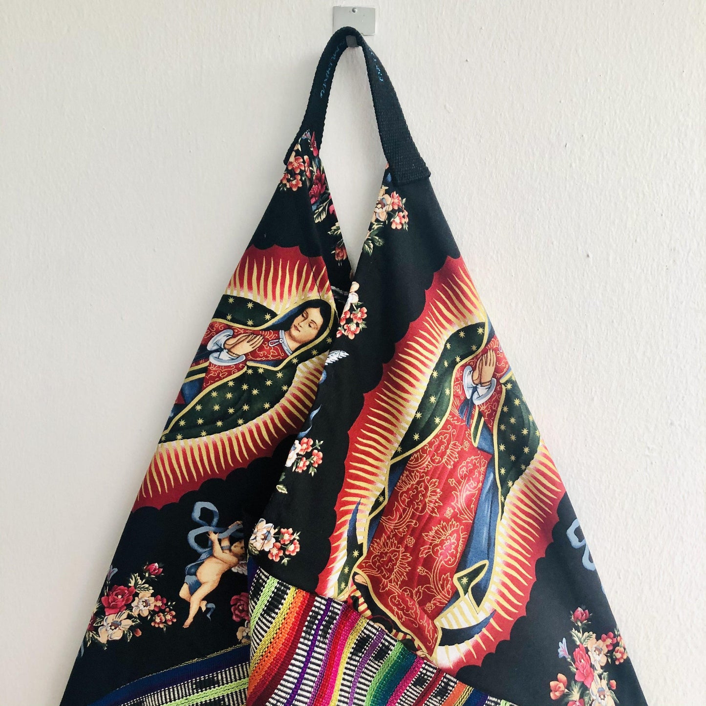 Shoulder origami bag , Mexican inspired colorful tote bag | la llamada - Jiakuma