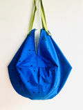 Sac shoulder reversible bag , origami Japanese inspired handmade bag | Blue Klein  galaxy