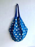 Origami shoulder sac bag , reversible shopping tote bag , Japanese origami inspired bag | Egg & fish - Jiakuma
