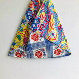 Origami bento shoulder bag , tote fabric colorful bag , silk print fabric shopping bag | Xi & the lucky dragon - Jiakuma