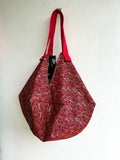 Origami sac bag , reversible fabric shoulder bag , eco bag , Japanese inspired bag | CNY