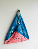 Origami bento bag , Japanese tote fabric bag ,shoulder triangle eco friendly bag | La tabaccara di Lampedusa