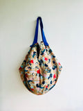 Origami sac bag , shoulder Japanese inspired bag , reversible fabric eco bag | Isola di Capri
