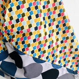 Bento origami shoulder bag , tote fabric Japanese inspired bag , eco shopping bag | Colorful rain drops - Jiakuma