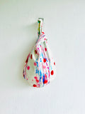 Origami knot bag , small wrist fabric bag , Japanese knot inspired bag | Art