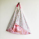 Origami shoulder bag , triangle tote bag , handmade eco friendly shopping bag | Oda a la primavera - Jiakuma