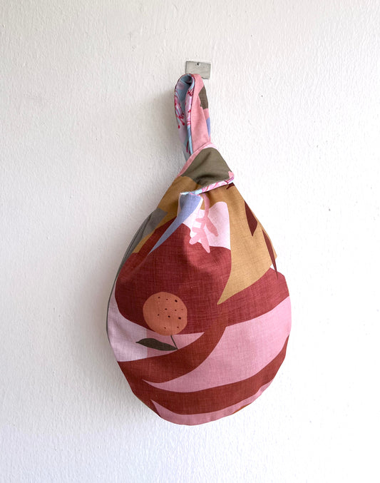 Origami small wrist bag , reversible one of a kind colorful knot bag , Japanese inspired bag | A Garden in Marrakech - Jiakuma