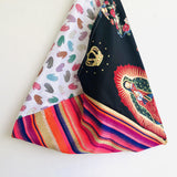 Bento origami shoulder bag , handmade eco friendly triangle bag | la Virgen de Guadalupe - Jiakuma