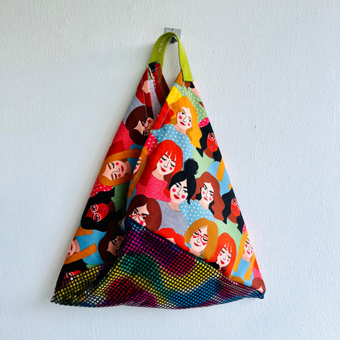 Origami bento bag , tote shoulder bag , sequins bag , tote shoulder triangle bag | Lady’s night