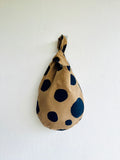 Origami knot bag , cute small reversible Japanese bag , wrist origami fabric lunch bag| Following the route of the silk