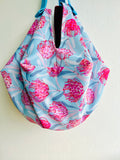 Origami sac bag , shoulder fabric colorful bag , reversible Japanese inspired bag | Make a wish and blow