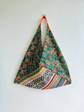 Origami tote bag , fabric shoulder eco bag , Japanese inspired triangle bag | Amazonas
