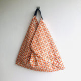 Origami bento bag , shoulder eco friendly tote bag | Orange retro - Jiakuma