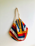 Origami sac bag , reversible shoulder fabric bag , colorful eco shopping bag | Archimedes