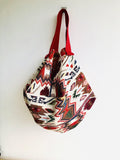 Reversible shoulder bag , origami sac bag , Japanese inspired bag , boho summer bag | Isla Margarita - Jiakuma