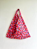 Origami tote bento bag , colorful fabric shoulder bag , eco friendly Japanese inspired bag | Colorful constellations